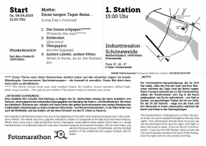 2015 Fotomarathon Berlin Themenzettel Nr 1 